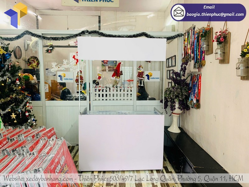 Thêm tiếp cận nhờ booth sắt 1m2 quảng cáo sản phẩm sử dụng ở siêu thị